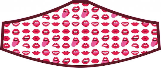 Shots Protective Mask Fabric Red 1pcs