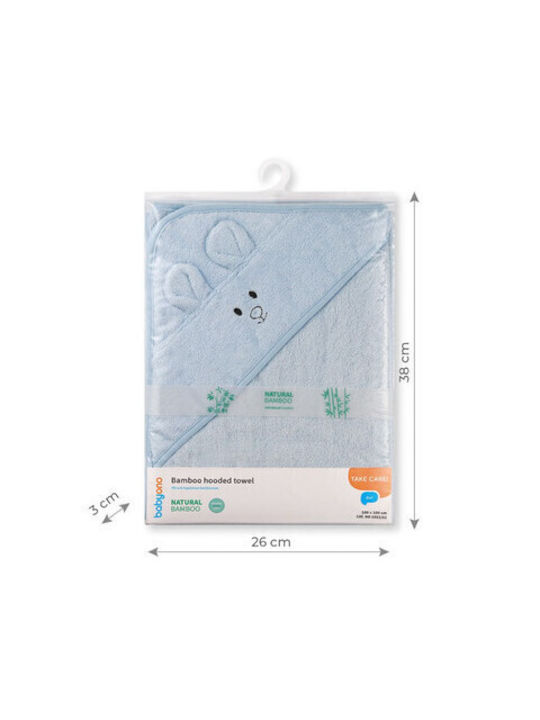 Babyono Baby Hooded Bath Towel Blue 100x100cm