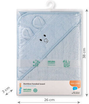 Babyono Baby Hooded Bath Towel Blue 100x100cm