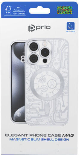 Prio Elegant Magsafe Silicone Back Cover Silver for iPhone 16 Pro Max
