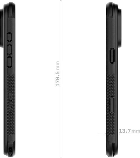 Ghostek Nautical 360 Full Cover Plastic / Silicone 2mm Waterproof Black (iPhone 16 Pro Max)