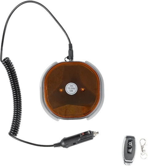 GloboStar Car Beacon LED 10 - 30V Waterproof 9cm with Orange Lighting
