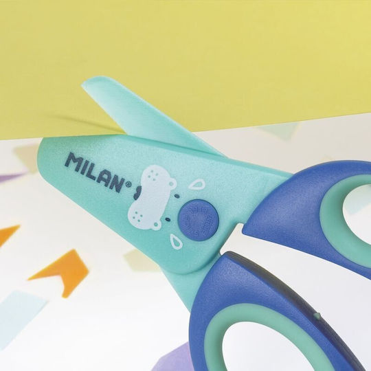 Milan Funny Children's Scissors for Crafts 12cm with Plastic Blade (Μiscellaneous Designs) 1pcs