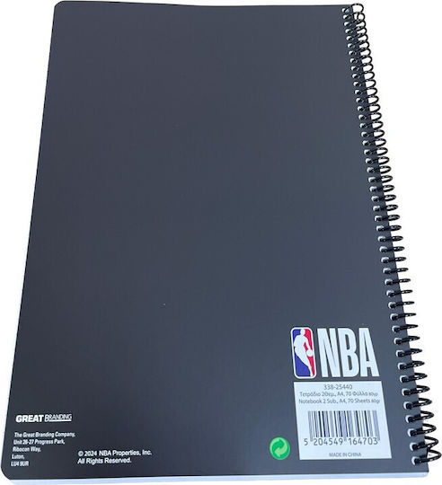 Back Me Up Τετράδιο Ριγέ Α4 2 Θεμάτων BMU Bucks - NBA (Διάφορα Σχέδια/Χρώματα)