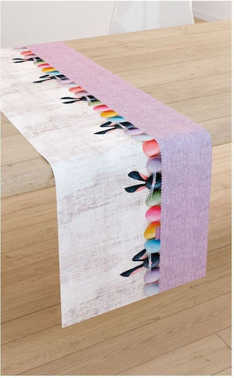 Saint Clair Easter 06 Polyester Gray Tablecloth 160x40x160cm