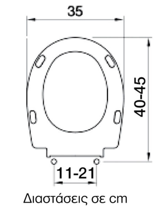 Elvit Bakelite Toilet Seat White 11cm