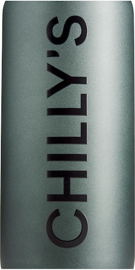 Chilly's Series 2 Flip Μπουκάλι Θερμός Ανοξείδωτο BPA Free 500ml Slate με Καλαμάκι