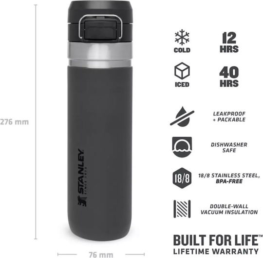 Thermos Stanley Quick-flip Water Bottle 0.7lt Grey St.09149-030