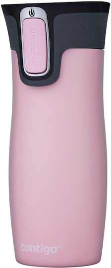 Contigo West Μπουκάλι Θερμός Ανοξείδωτο 470ml Millennial Pink