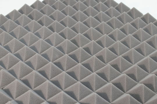 Ichopolis Audio Treatment Panel 50 Pieces In Pyramid Design 30cm x 30cm x 50mm In Gray Colour