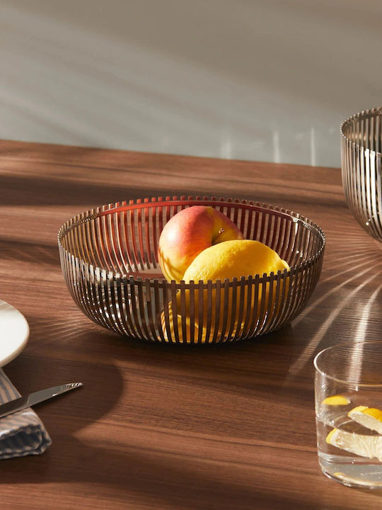 Alessi Obstschale Inox Silber 20x20x7cm