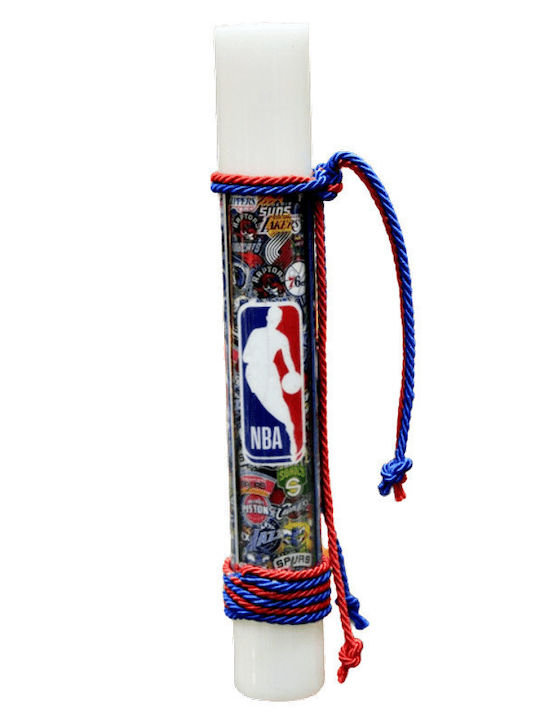 NBA Λαμπάδα Πλακέ Λευκή (Διάφορα Σχέδια)