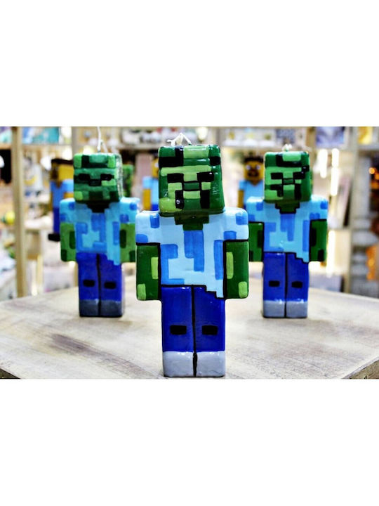 Easter Candle Minecraft Minecraft 21cm Blue (Miscellaneous Designs) Blue/Green