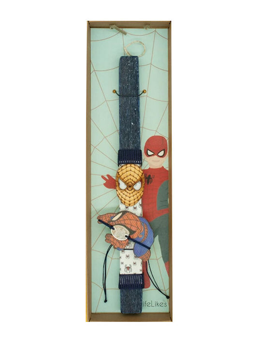 Пасхална Свещ Spiderman Квадратна с Кутия 29см Черна