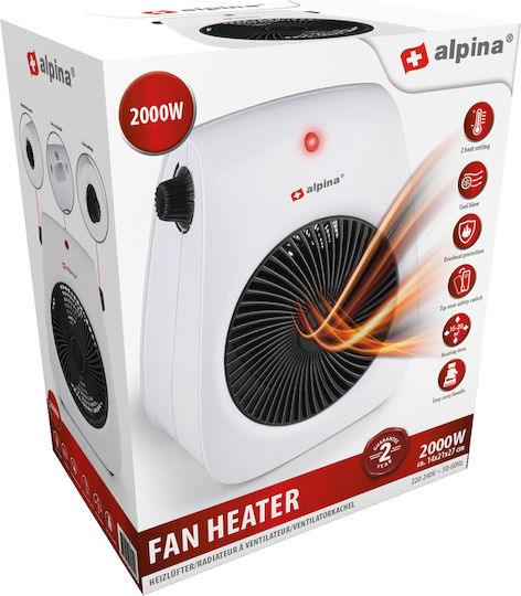 Alpina Appliances Heizlüfter Boden Weiß 2000W