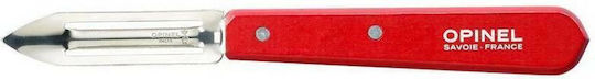 Opinel No 115 Fruit and Vegetable Peeler and Cleaner Stainless Steel Red