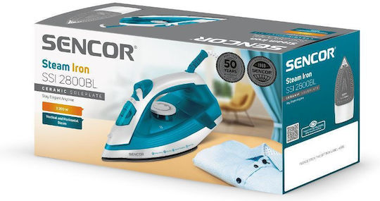 Sencor Steam Iron 2000W with Ceramic Plate and Continuous Steam Supply 25g/min