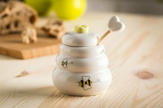 Gadget Master Oală de miere Ceramică Alb 100ml 1pcs