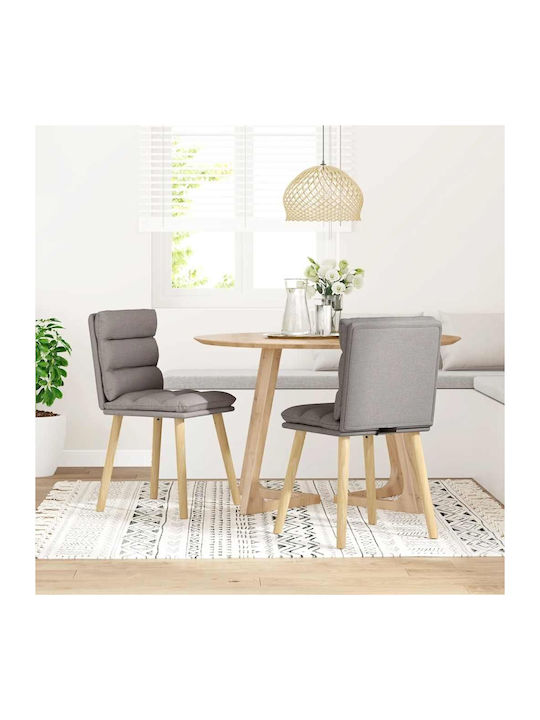 Dining Room Fabric Chair Taupe 45x54x86cm 2pcs