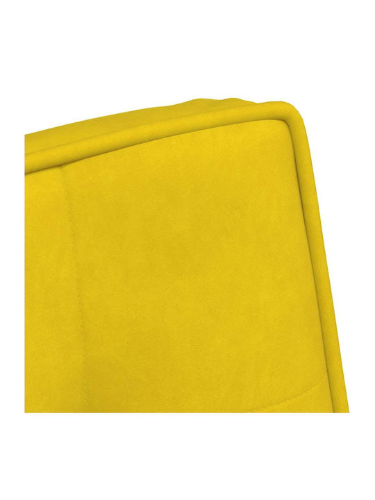 Sessel mit Fußhocker Samt Yellow 64x74x84cm