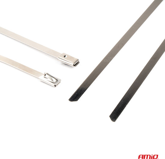 AMiO Plastic Cable Ties 100mmx4.6mm In Gray Colour 100pcs 04319