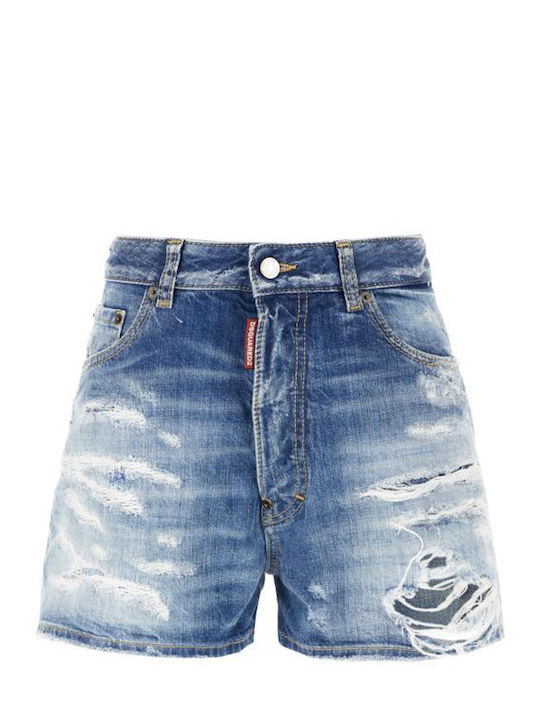 Dsquared2 Pantaloni Scurți Din Denim Pentru Femei Albastru