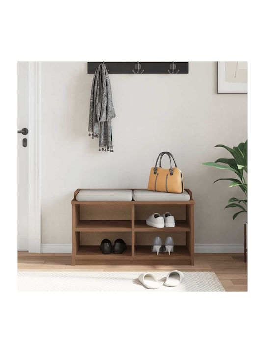 Sandens Entry Furniture with Shoe Rack & Bench Coffee 87x40x50cm