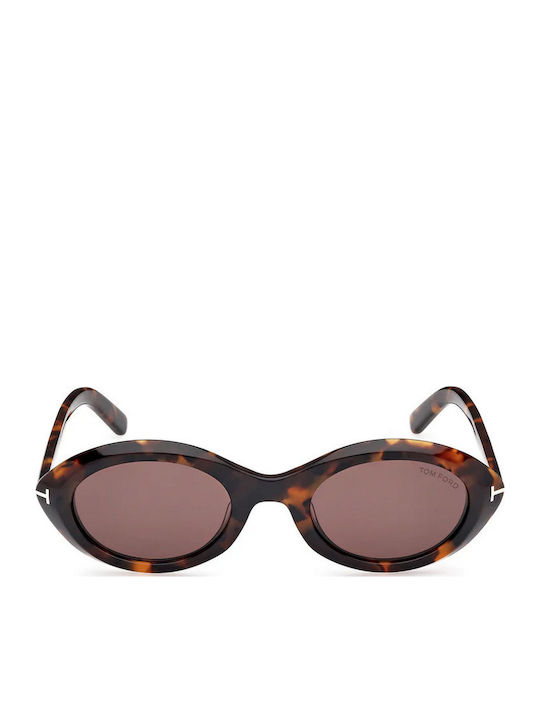 Tom Ford Carmen Women's Sunglasses with Brown Tartaruga Horn-Rimmed Frame and Brown Gradient Lens FT1186 52E
