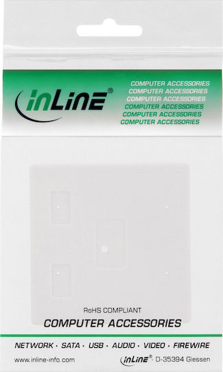 Inline Aufputz-Gehäuse Keystone 2x RJ45 Weiß