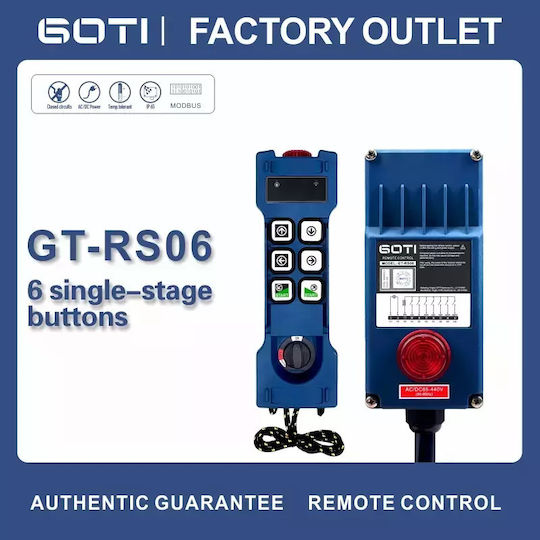 Industrial Crane Remote Control Wireless Operation Hoist Crane Compatibility Gt-rs06 1 Speed Keys