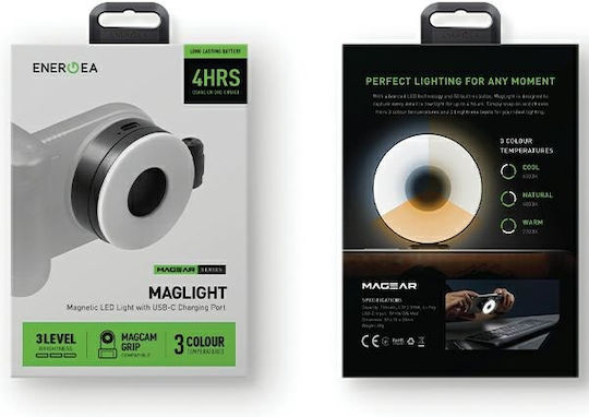 Energea Portable Led Lamp Magear Maglight Black Magsafe Pg-mglt-blk