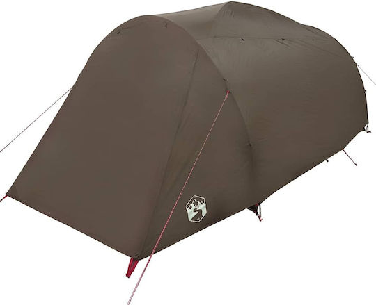 vidaXL Camping Tent Tunnel Brown for 6 People 564x260x185cm