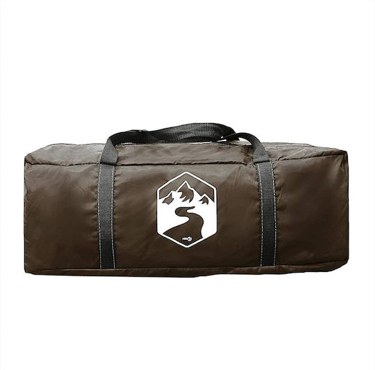 vidaXL Camping Tent Tunnel Brown for 6 People 564x260x185cm