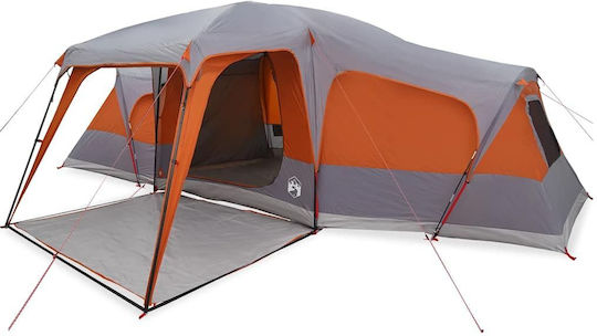 vidaXL Camping Tent Gray for 9 People