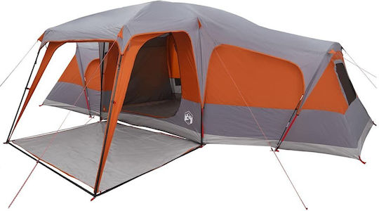 vidaXL Grey Camping Tent with Double Cloth for 9 People 670x455x230cm