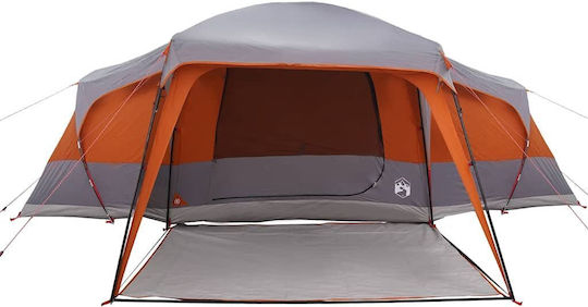 vidaXL Grey Camping Tent with Double Cloth for 9 People 670x455x230cm
