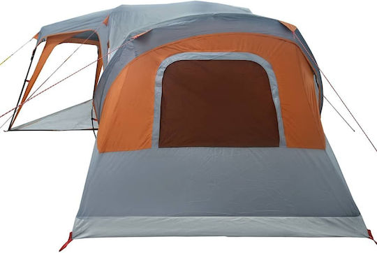 vidaXL Grey Camping Tent with Double Cloth for 9 People 670x455x230cm