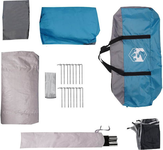 vidaXL Campingzelte Tunnel Blau für 6 Personen 564x260x185cm