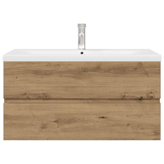 vidaXL Πάγκος με Νιπτήρα Μ90xΒ45xΥ38.5cm Καφέ