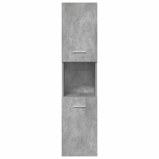 vidaXL Countertop with Sink, Mirror & Column L61xW18xH39cm Grey Concrete