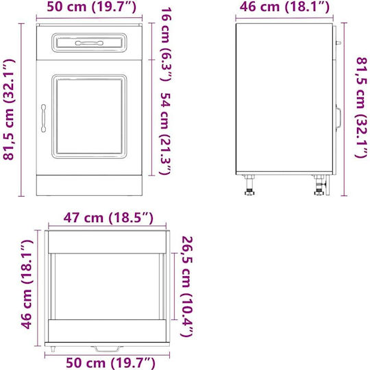 Alb 50x46x81.5buc