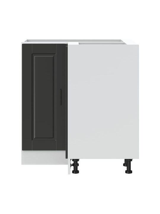 Eckschrank Boden Black 75.5x75.5x81.5cm