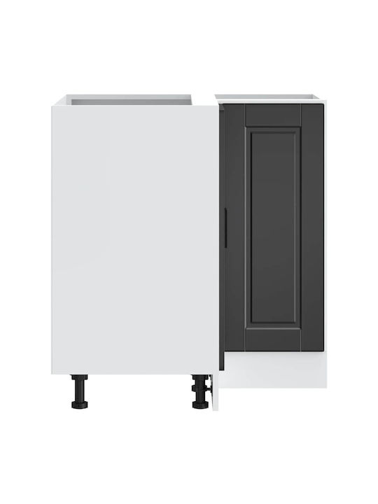 Eckschrank Boden Black 75.5x75.5x81.5cm