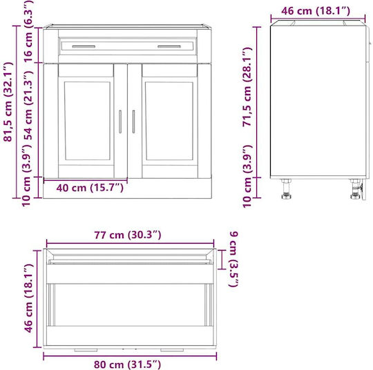Concrete Grey 80x46x81.5buc