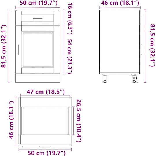 Concrete Grey 50x46x81.5buc