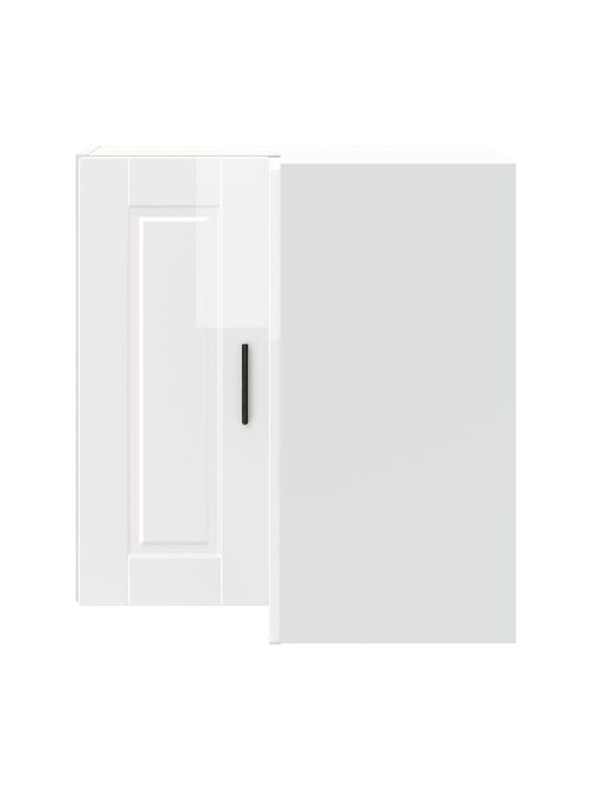 Ъглов Шкаф Окачен Gloss White 57x57x60бр