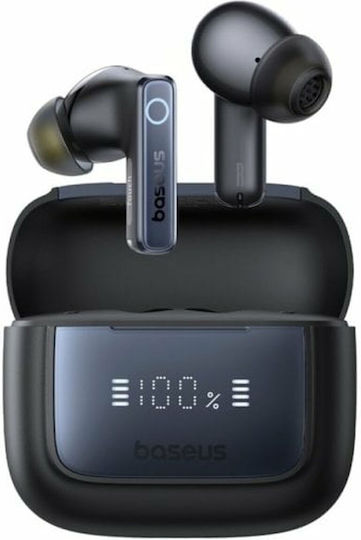 Baseus Bowie 35 In-ear Bluetooth Handsfree Ακουστικά με Αντοχή στον Ιδρώτα και Θήκη Φόρτισης Μαύρα