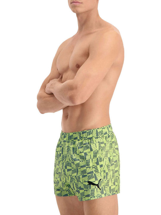 Men's Swimwear Shorts Green with Patterns