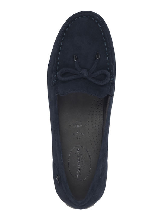 Women's Moccasins in Navy Blue Color