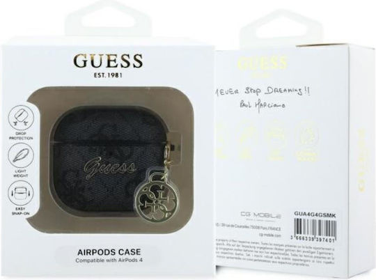 Guess Case Apple AirPods 4 Gua4g4gsmk Pu 4g With Charm Black